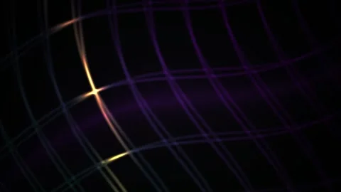 Abstract Digital Grid Animation with Glowing Light Wave Effects. Stock Footage 340501148