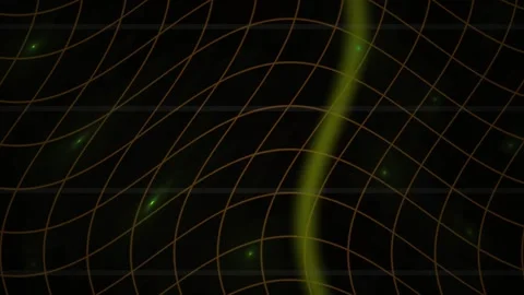 Abstract Digital Grid Animation with Glowing Light Wave Motion. Stock Footage 340501155