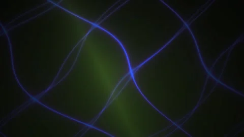 Abstract Digital Grid Animation with Glowing Blue Light Lines on Dark Backg.. Stock Footage 341780555