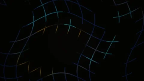 Abstract Digital Grid Animation with Glowing Neon Cross Patterns. Stock Footage 341781500
