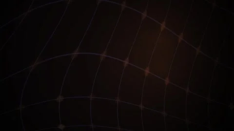 Abstract Digital Grid Animation with Glowing Nodes and Connecting Lines. Video stock 341781659