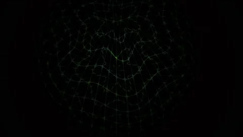 Abstract Digital Grid Animation with Glowing Nodes and Connecting Lines. Video stock 341781698