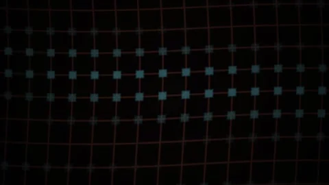 Abstract Digital Grid Animation with Glowing Pulsing Nodes and Connectivity.. 스톡 동영상 341781784