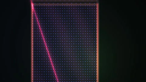 Abstract Digital Grid Animation with Moving Laser Light Beam Effect. Stock Footage 340501978
