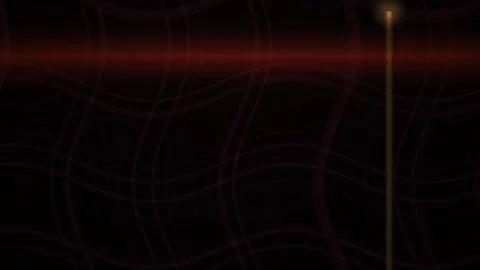 Abstract Digital Grid Animation with Pulsing Red Laser Light Effect. Stock Footage 340502344