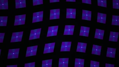 Abstract Digital Grid Animation with Pulsing Blue Square Patterns. Stock Footage 341782027