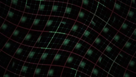 Abstract Digital Grid Animation with Pulsing Glowing Light Nodes. 스톡 동영상 341782034