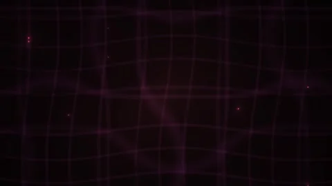 Abstract Digital Grid Animation with Pulsing Light Waves and Particle Effects Stock Footage 341782051