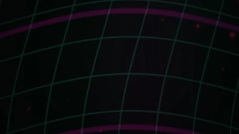 Abstract Digital Grid Animation with Pulsing Red Light Nodes. 스톡 동영상 341782094