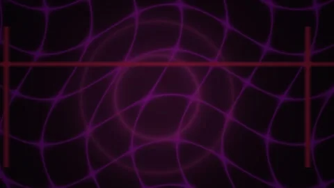 Abstract Digital Grid Animation with Pulsing Neon Purple Geometric Patterns. Stock Footage 341791640