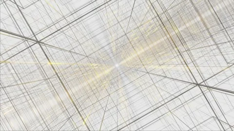 Abstract Digital Grid Background And Glowing Lens Distortion Stock Footage 265137066