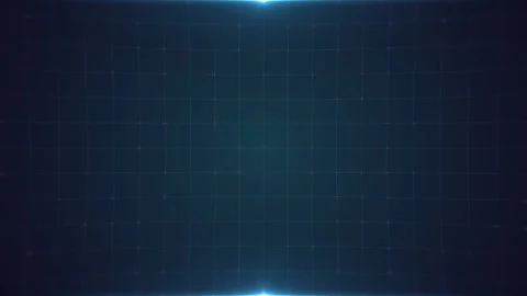 Abstract Digital Grid Background with Blue Glowing Lines and Network Connections Stock Footage 332849994