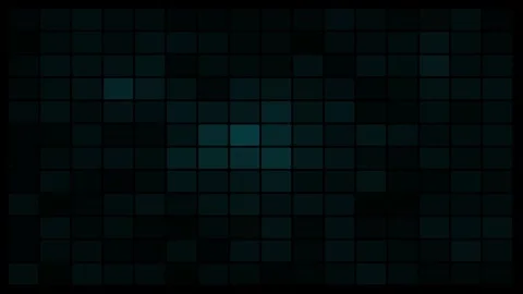 Abstract Digital Grid Background with Cyan Glowing Tiles Stockbeeldmateriaal 333185636