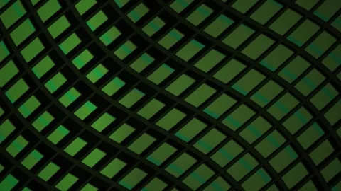 Abstract Digital Grid Background with Dynamic Green Glowing Geometric Pattern Stock Footage 340502425