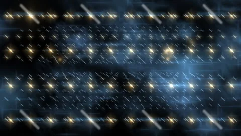 Abstract Digital Grid Background, Falling Light Streaks Stock Footage 334650236