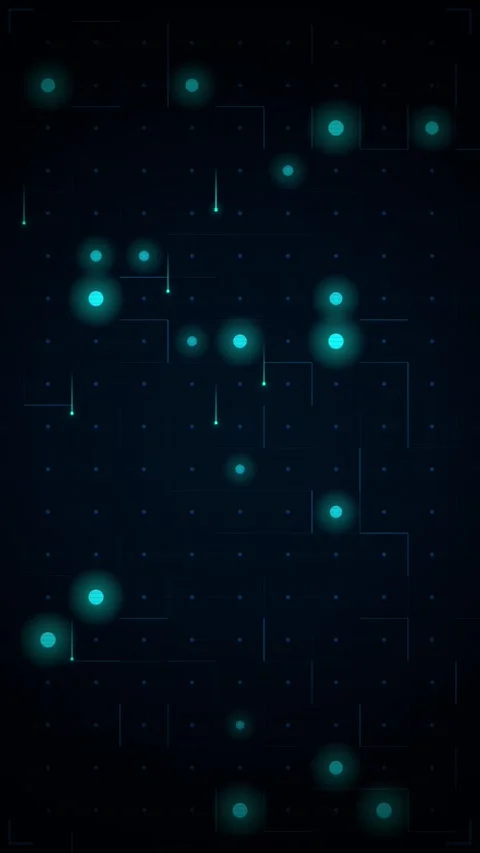 Abstract Digital Grid Background with Falling Light Particles Stock Footage 346207357