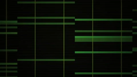 Abstract Digital Grid Background with Glowing Green Lines. Stock Footage 334445982