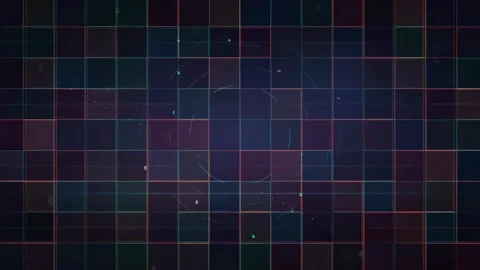 Abstract Digital Grid Background with Glowing Particles and Futuristic Stock Footage 339316652