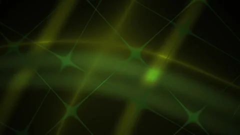 Abstract Digital Grid Background with Glowing Green Light Waves. Stock Footage 340502491