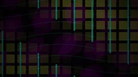 Abstract Digital Grid Background with Glowing Vertical Light Streaks and Gl.. Stock Footage 340502598