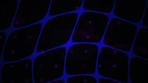 Abstract Digital Grid Background with Glowing Blue Nodes and Pulsing Geomet.. Stock Footage 341782268
