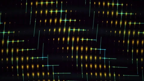 Abstract Digital Grid Background with Glowing Light Particles and Data Flow.. Stock Footage 341782335