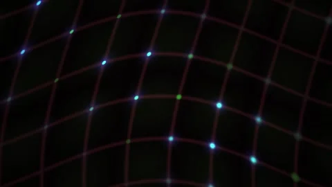 Abstract Digital Grid Background with Glowing Pulsing Nodes and Data Connec.. Stock Footage 341782391