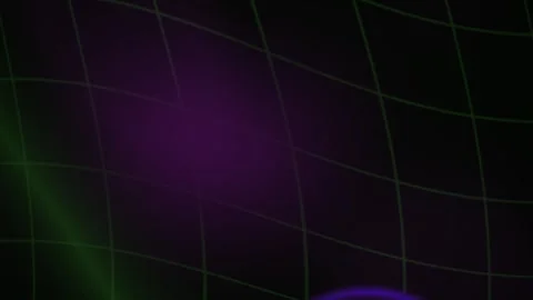 Abstract Digital Grid Background with Glowing Purple and Green Light Effects. Stock Footage 341782439