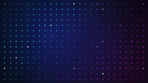 Abstract digital grid background with glowing dots and technology lines Stock Footage 346735804