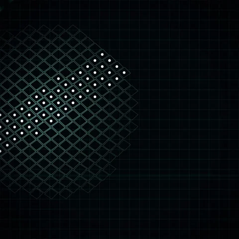 Abstract digital grid background with interconnected nodes for tech data vi.. 스톡 동영상 345690854