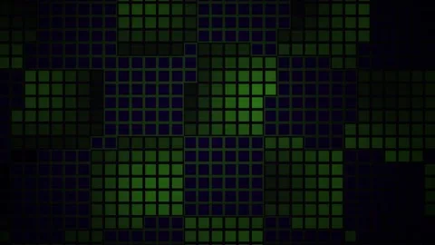 Abstract Digital Grid Background with Pulsing Green Light Effects. Stock Footage 340502674
