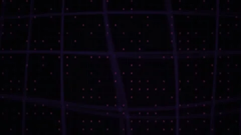 Abstract Digital Grid Background with Pulsing Light Particles and Data Flow. Stock Footage 340502748