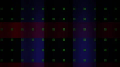 Abstract Digital Grid Background with Pulsing Neon Light Patterns. Stock Footage 340502958