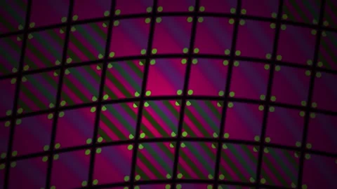 Abstract Digital Grid Background with Pulsing Neon Pink and Purple Light Wave Stock Footage 340503094