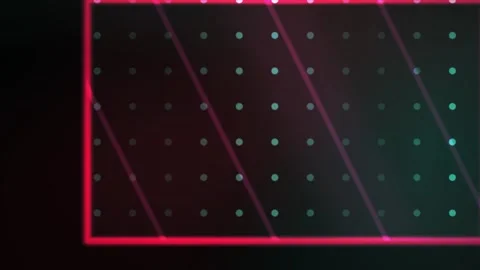 Abstract Digital Grid Background with Pulsing Light Nodes and Geometric Lines Video stock 341782674