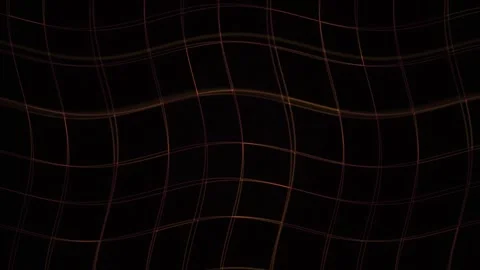 Abstract Digital Grid Background with Pulsing Red Light Waves. Stock Footage 341783155