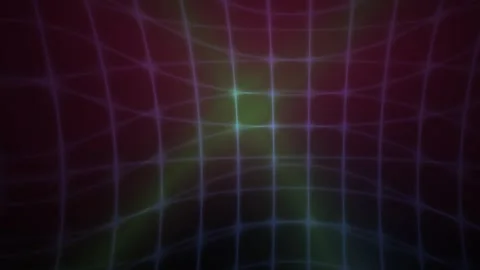 Abstract Digital Grid Background with Pulsing Neon Light Effects Stock Footage 344714951