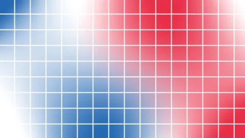 Abstract Digital Grid Background with Red White Blue Gradient and Glowing L.. Stock Footage 340056816