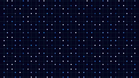 Abstract digital grid with glowing dots and lines, futuristic data network Stock Footage 333137151