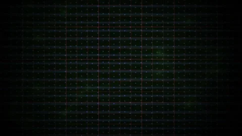 Abstract digital grid with glowing green and orange elements. Stock Footage 333912407