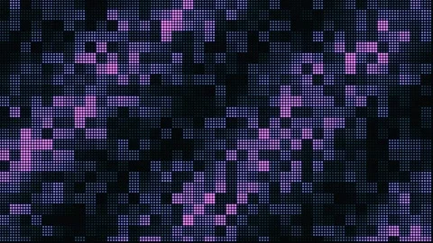 Abstract digital grid of glowing purple and blue LED dots Stock Footage 335935162