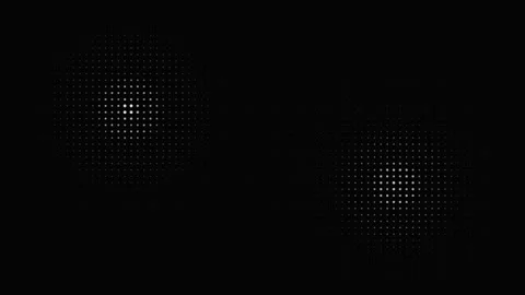 Abstract digital grid of glowing white dots on black background Stock Footage 335881215