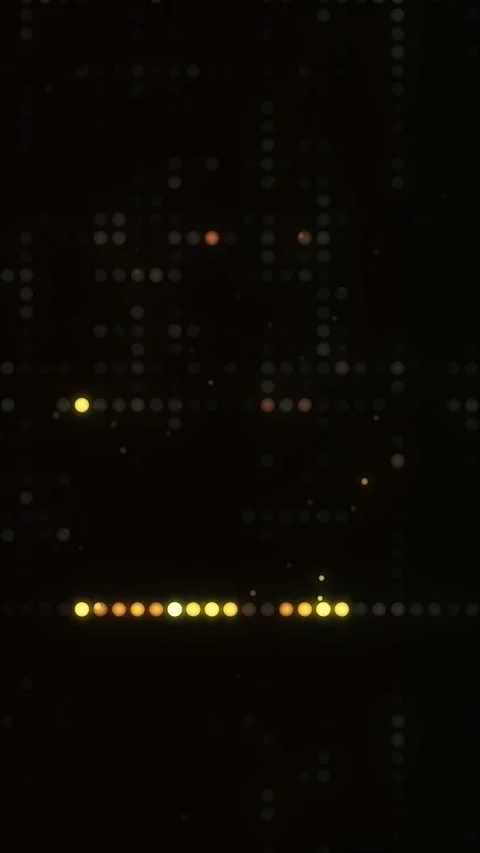 Abstract digital grid with glowing yellow led lights 库存影片 343377238