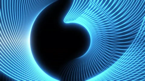 Abstract digital grid landscape animated on a dark background with blue neo.. Stock Footage 258750223