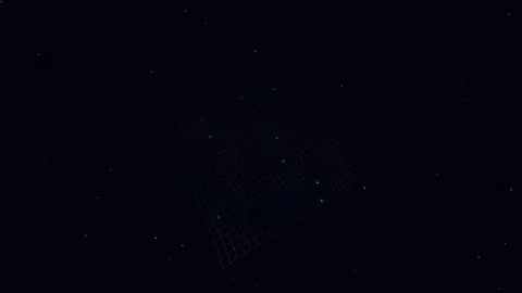 Abstract digital grid mesh warp in dark space with glowing points dynamic m.. Stock Footage 341579682