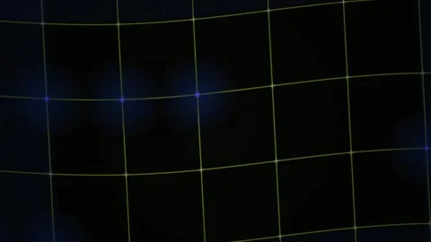 Abstract Digital Grid Motion Background with Glowing Light Effects. Stock Footage 340503136