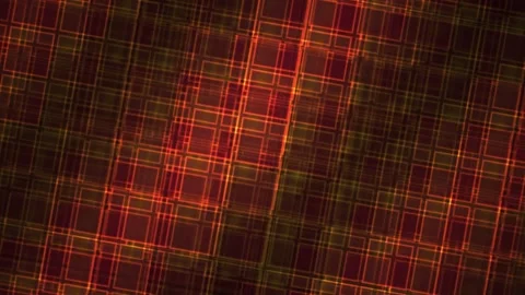Abstract Digital Grid Motion Background with Glowing Red Lines and Geometri.. Stock Footage 341803665