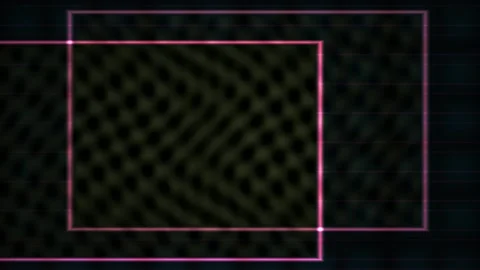 Abstract Digital Grid Pattern Animation with Glowing Pink Rectangular Frames. Stock Footage 340503281
