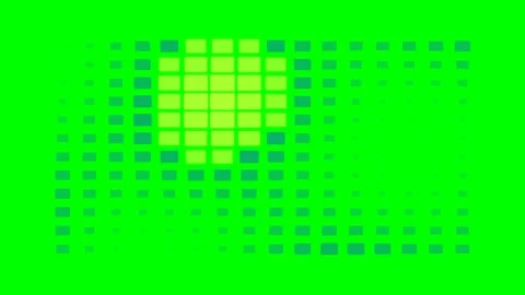 Abstract digital grid pattern featuring vibrant lime and dark green squares Stock Footage 340267739
