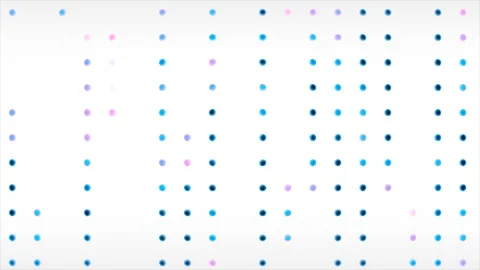 Abstract Digital Grid Pattern with Floating Blue and Pink Dots Stock Footage 339782467